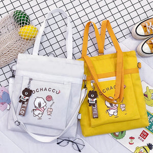 Cartoon Canvas Crossbody Bag for Women Girls