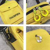 Canvas Shoulder Bag Casual Satchel Girls Zipper Crossbody Purse
