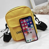 Canvas Shoulder Bag Casual Satchel Girls Zipper Crossbody Purse