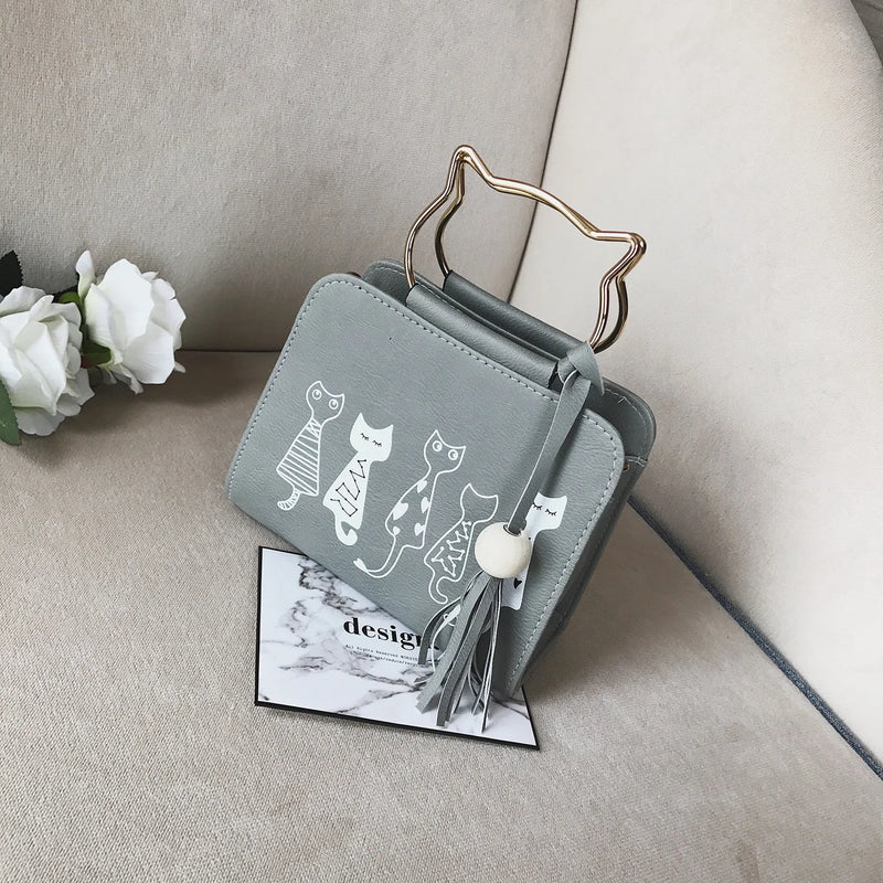 Cartoon PU Leather Shoulder Bag Crossbody Pouch