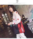 Canvas Shoulder Bag Casual Style Combination Material