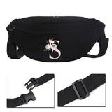 Pink Flower Name Printing Pattern Cycling Bag