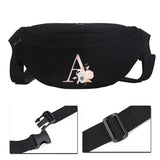 Pink Flower Name Printing Pattern Cycling Bag