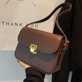 Women's Shoulder Bag Solid Crossbody Bag PU Leather Messenger Bag