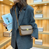 Women's Shoulder Bag Solid Crossbody Bag PU Leather Messenger Bag