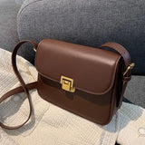 Women's Shoulder Bag Solid Crossbody Bag PU Leather Messenger Bag