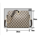 Women's Crossbody Shoulder Bag Messenger PU Leather Plaid Handbag