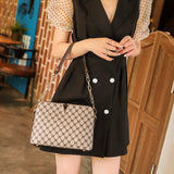 Women's Crossbody Shoulder Bag Messenger PU Leather Plaid Handbag