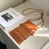 Fringe PU Shoulder Crossbody Bag Purse