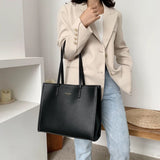 Women Shoulder Bag Large Capacity PU Leather Handbag High Handle Bags