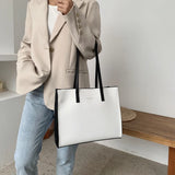 Women Shoulder Bag Large Capacity PU Leather Handbag High Handle Bags