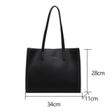 Women Shoulder Bag Large Capacity PU Leather Handbag High Handle Bags