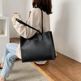 Women Shoulder Bag Large Capacity PU Leather Handbag High Handle Bags
