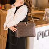 Women's Sling Chain Crossbody Bag Leather Shoulder Handbag