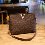 Women's Sling Chain Crossbody Bag Leather Shoulder Handbag