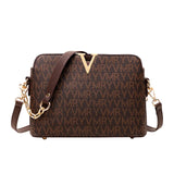 Women's Sling Chain Crossbody Bag Leather Shoulder Handbag