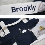 Embroidered Canvas Women's Shoulder Bag Handbag