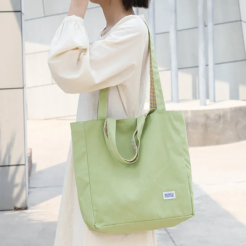 Casual Canvas Shoulder Bag Female Handbag