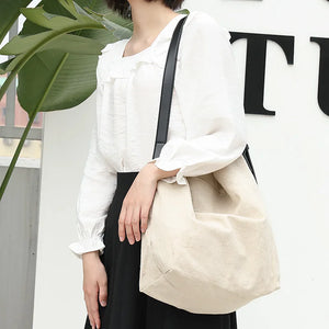 Women's Casual Canvas Drawstring Shoulder Bag