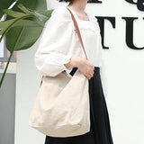 Women's Casual Canvas Drawstring Shoulder Bag