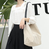 Women's Casual Canvas Drawstring Shoulder Bag