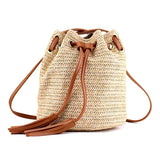 Summer Beach Bags Tassels Crossbody Bag Weaving Money Bank Knitted Handbag