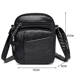 Leather Casual Shoulder Bag Small Tote Female Travel Underarm Top Handle Bag
