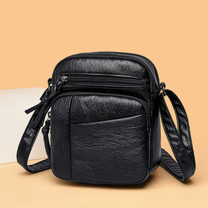 Leather Casual Shoulder Bag Small Tote Female Travel Underarm Top Handle Bag