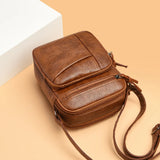 Leather Casual Shoulder Bag Small Tote Female Travel Underarm Top Handle Bag