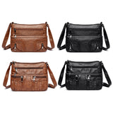 Leather Casual Shoulder Bag Small Tote Female Travel Top Handle Bags