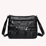 Leather Casual Shoulder Bag Small Tote Female Travel Top Handle Bags