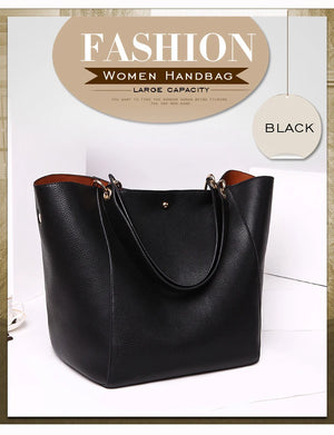 Shoulder Bag Leather Solid Composite Bag Hot Handbag Women Large Tote Bags