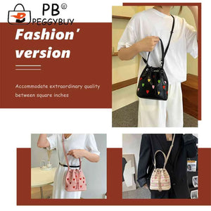 Love Heart Embroidered Crossbody Bag