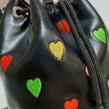 Love Heart Embroidered Shoulder Bag Crossbody
