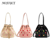 Love Heart Embroidered Crossbody Bag Small Tote Handbag