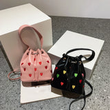 Love Heart Embroidered Shoulder Bag Crossbody