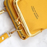 Lychee Texture Crossbody Phone Bag Faux Leather Messenger Bag