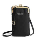 Lychee Texture Crossbody Phone Bag Faux Leather Messenger Bag