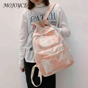 Nylon Schoolbag Teen Girls Travel Backpack Print Shoulder Bag