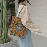 Bohemia Print Foldable Shoulder Bag Outdoor Shopping Pouch