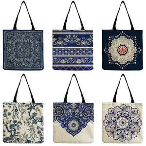 Floral Abstract Pattern Shoulder Bag Eco Friendly