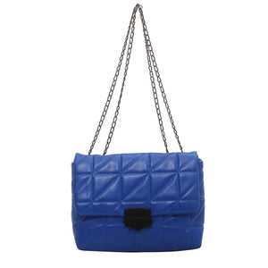 Retro Chain Shoulder Bag Rhombic Crossbody