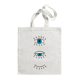 Evil Eye Large Capacity Women Canvas Shoulder Bag Tote Handbag