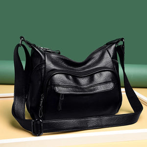 Summer PU Leather Crossbody Tote Bag Large Capacity