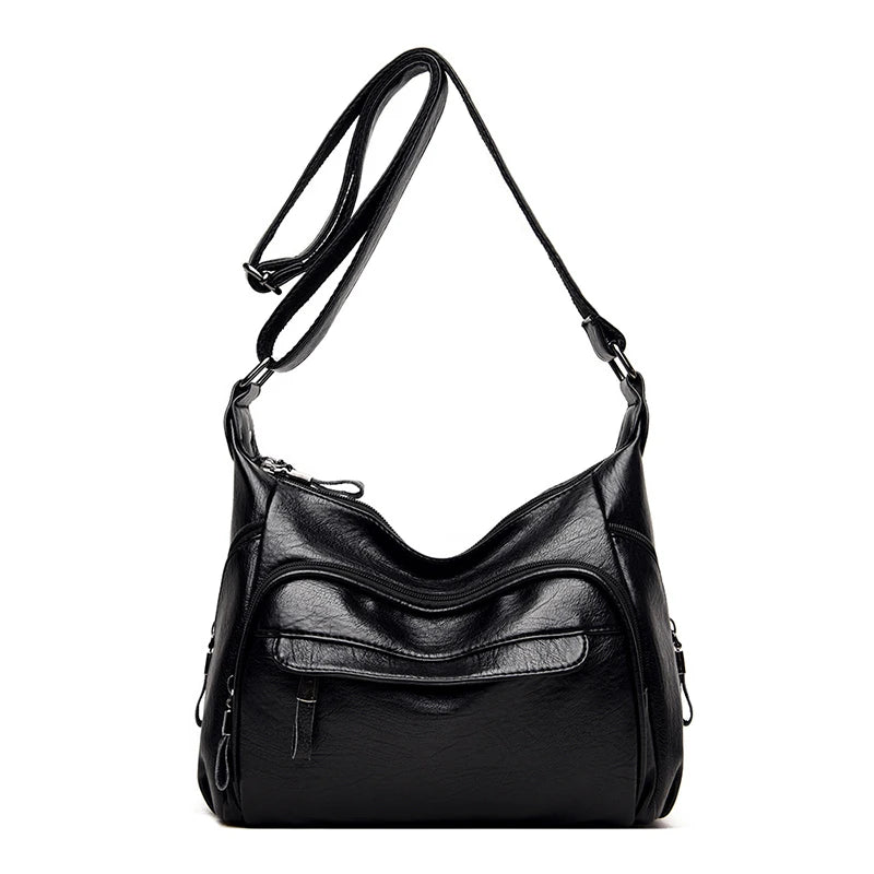 Summer PU Leather Crossbody Tote Bag Large Capacity