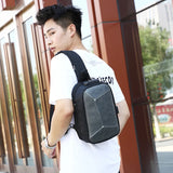 Unisex Sling Chest Pack USB Charging Sports Crossbody Handbags