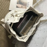 Canvas Drawstring Shoulder Bag Students Cross-body Retro Style