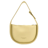 Semicircle Leather Shoulder Bag Women Crossbody Handbag Spring Casual Purse