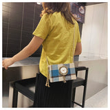 Womans Braided Straw Shoulder Bag Retro Summer Beach Mini Sling Purse