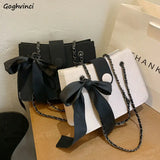 Women's Shoulder Bag Bow Chain Diamond Lattice Satchel Ins Style